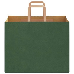 Sacs en papier 50 pcs avec poignées vert 32x22x24 cm 