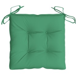 Coussins de chaise lot de 2 vert 40x40x7 cm tissu oxford 