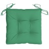 Coussins de chaise lot de 2 vert 40x40x7 cm tissu oxford 