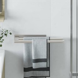 Porte-serviettes Argent 40 x 9 x 4 cm Acier inoxydable 