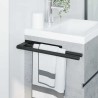 Porte-serviettes Noir 40 x 9 x 4 cm Acier inoxydable 