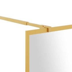 Paroi de douche avec verre ESG transparent doré 80x195 cm 
