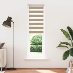 Store zèbre marron sable largeur du tissu 50,9 cm polyester 