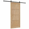 Porte coulissante avec ensemble quincaillerie 86x198,5 cm en bois massif de pin 