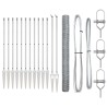 Ensemble de clôture Set de 2 Acier galvanisé 25 x 1,5 m Durable 