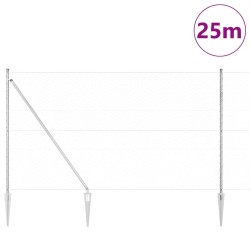 Ensemble de clôture Set de 2 Acier galvanisé 25 x 1,5 m Durable 