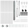 Ensemble de clôture Set de 2 Acier galvanisé 25 x 1,5 m Durable 