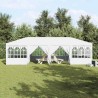 Tente de fête avec 12 murs latéraux blancs 8x4 m en PE 
