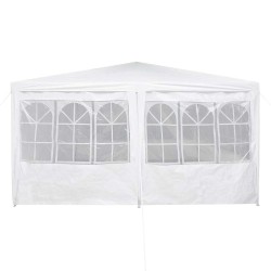 Tente de fête avec 12 murs latéraux blancs 8x4 m en PE 