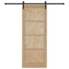 Porte Coulissante avec Ensemble de Quincaillerie 83x211 cm Bois de Pin Massif 