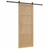 Porte Coulissante avec Ensemble de Quincaillerie 83x211 cm Bois de Pin Massif 