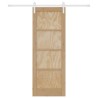 Porte Coulissante avec Kit de Quincaillerie 73,5x198,5 cm Bois en Pin Solide 