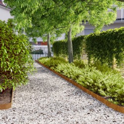 Bordures de pelouse 50 pcs 10x103 cm acier corten flexible 