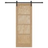 Porte coulissante avec set de matériel 78x211 cm en bois massif de pin 