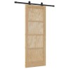 Porte Coulissante avec Quincaillerie 'ORKDAL'en Bois Massif de Pin 