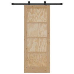 Porte Coulissante avec Quincaillerie 'ORKDAL'en Bois Massif de Pin 