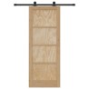 Porte Coulissante avec Quincaillerie 'ORKDAL'en Bois Massif de Pin 