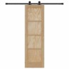 Porte Coulissante avec Ensemble de Quincaillerie 61x198,5 cm Bois Massif Pin 