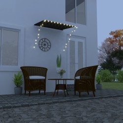 Auvent rétractable avec LED 150x150 cm Anthracite 