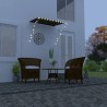 Auvent rétractable avec LED 150x150 cm Anthracite 