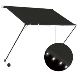 Auvent rétractable avec LED 150x150 cm Anthracite 