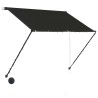Auvent rétractable avec LED 150x150 cm Anthracite 