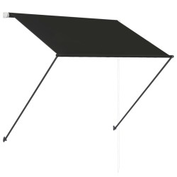 Auvent rétractable avec LED 150x150 cm Anthracite 