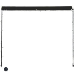 Auvent rétractable avec LED 150x150 cm Anthracite 