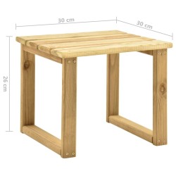 Table de transat 30x30x26 cm Bois de pin imprégné 