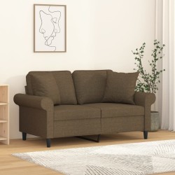 Coussins décoratifs lot de 2 Marron 40x40 cm Tissu 