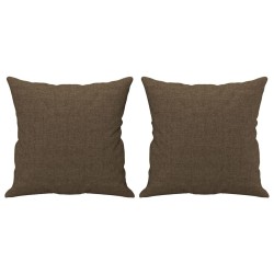 Coussins décoratifs lot de 2 Marron 40x40 cm Tissu 