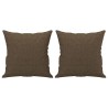 Coussins décoratifs lot de 2 Marron 40x40 cm Tissu 