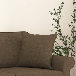 Coussins décoratifs lot de 2 Marron 40x40 cm Tissu 