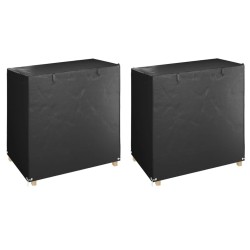 Housses de balancelle 2 pcs 8 œillets 125x90x135/165 cm PE 
