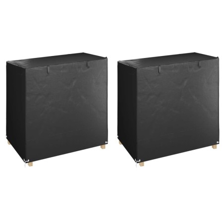 Housses de balancelle 2 pcs 8 œillets 125x90x135/165 cm PE 