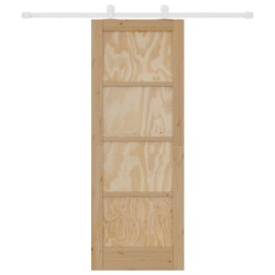 Porte coulissante avec matériel 73,5x198,5 cm Bois massif en pin 