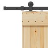 Porte coulissante et kit de quincaillerie 85x210 cm pin massif 