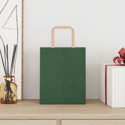 Sacs en papier 50 pcs avec poignées vert 18x8x22 cm 