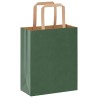 Sacs en papier 50 pcs avec poignées vert 18x8x22 cm 