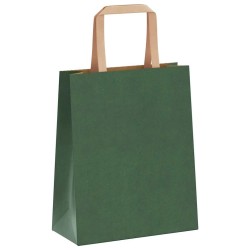 Sacs en papier 50 pcs avec poignées vert 18x8x22 cm 