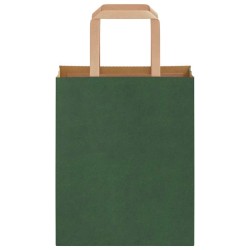Sacs en papier 50 pcs avec poignées vert 18x8x22 cm 