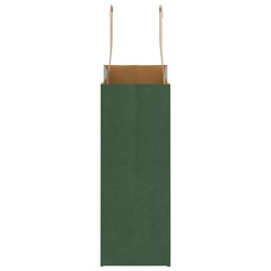 Sacs en papier 50 pcs avec poignées vert 18x8x22 cm 
