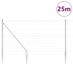 Clôture 1,2 x 25 m en acier galvanisé 