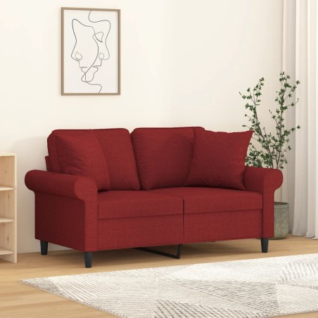 Coussins décoratifs lot de 2 Rouge bordeaux 40x40 cm Tissu 