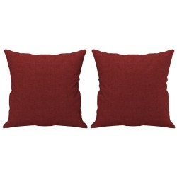 Coussins décoratifs lot de 2 Rouge bordeaux 40x40 cm Tissu 