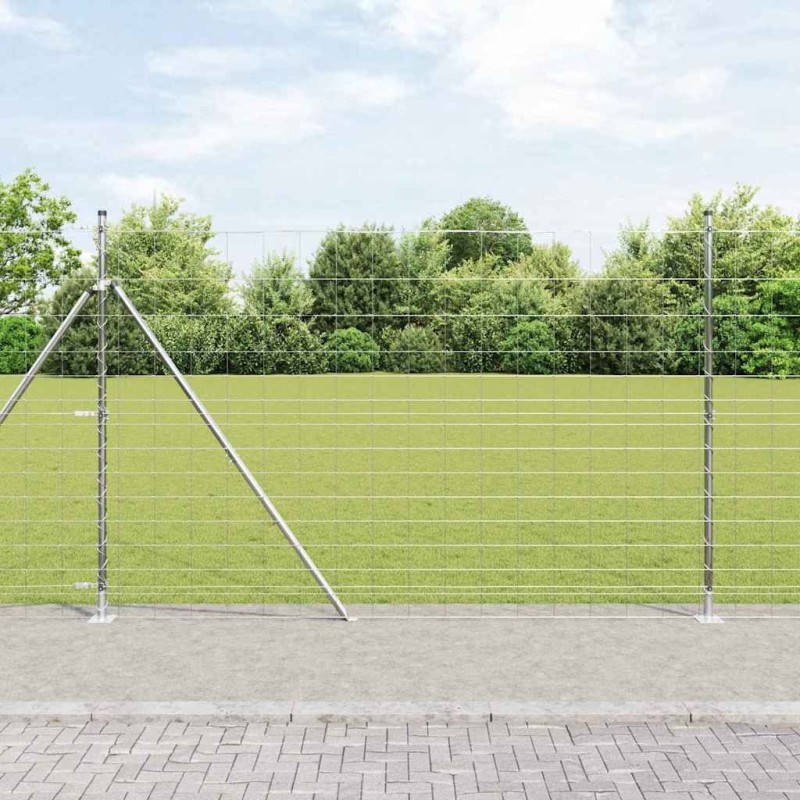 Clôture de champ 1,6 x 25 m en acier galvanisé 