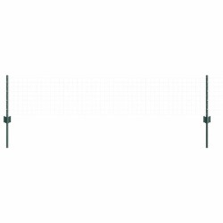 Pieux de clôture , 5 pièces, en U, verts, 40 cm en acier. 