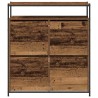 Cabinet à chaussures avec 4 tiroirs à rabat en bois ancien 100x34x112 cm 