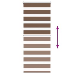 Store zèbre marron 65x150 cm largeur du tissu 60,9 cm polyester 