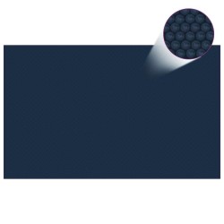 Film solaire de piscine flottant PE 260x160 cm Noir et bleu 